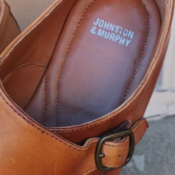 Johnston & Murphy whiskey colored leather Oxford shoes - Picture 3 of 4